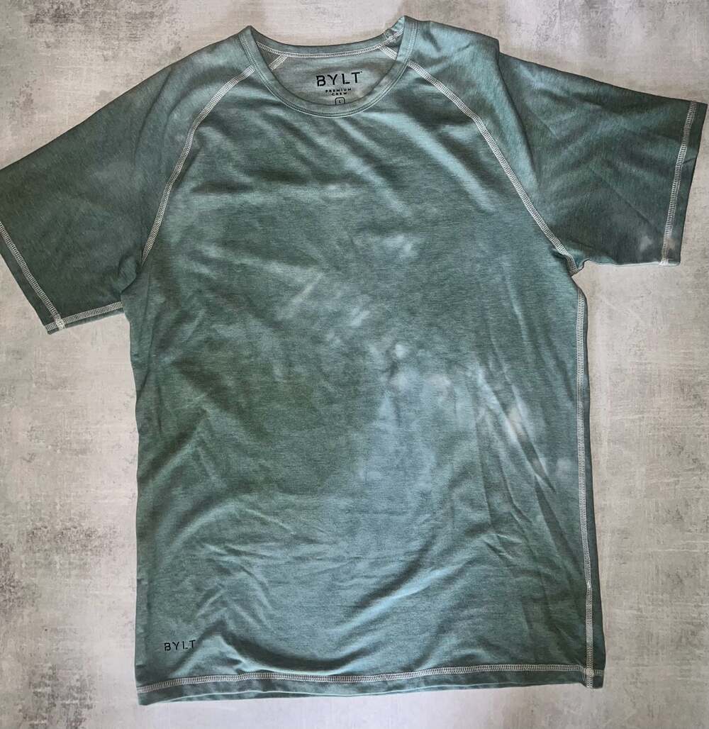 BYLT Premium Crew Short Sleeve Raglan T-Shirt Green Size L